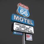 route 66 motel sign 3d model