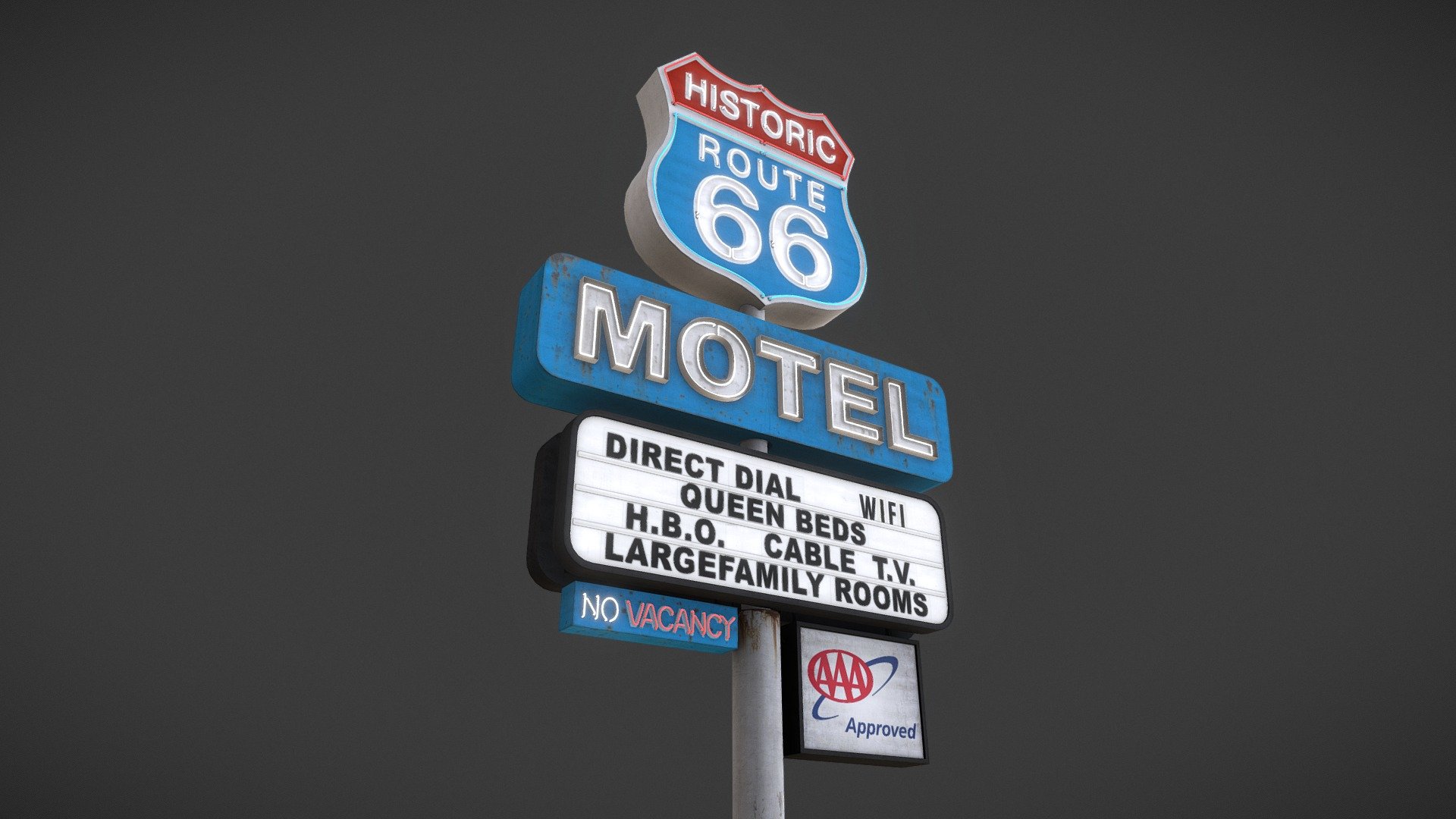 Route 66 Motel Sign