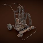 rusted machinery device 3d model