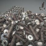 Rusty Nut and Bolt Package (Low-Poly)