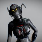 sci fi female suit 3d model