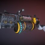 sci fi rifle launcher 3d model