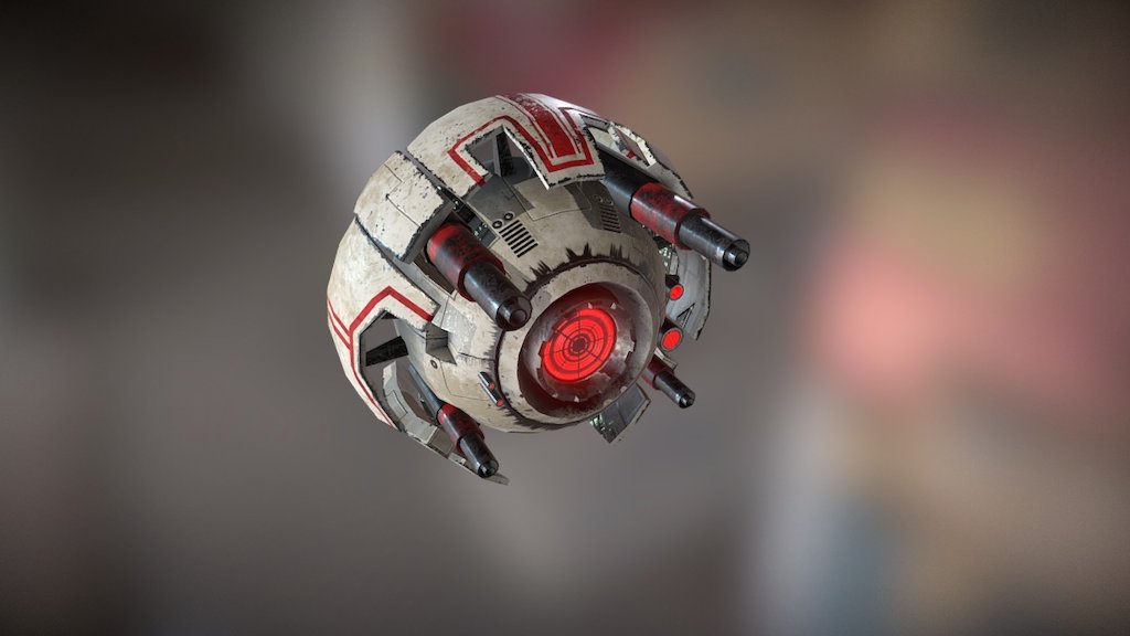 Sci-fi Round Battle Drone