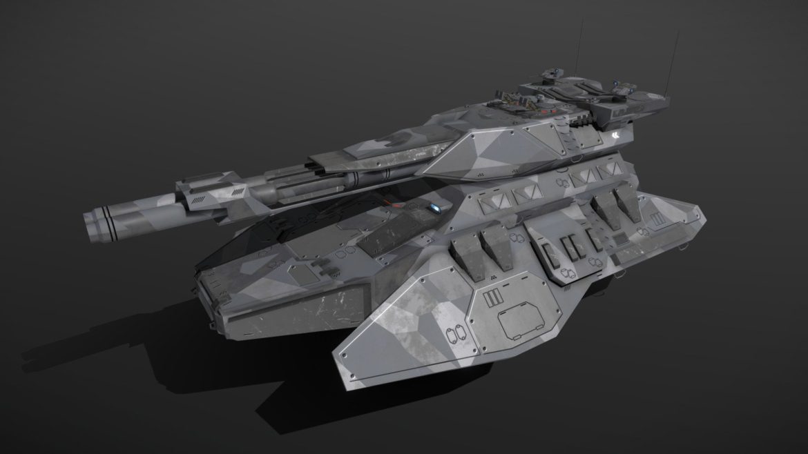 scifi scorpion heavy antigrav tank 3d model