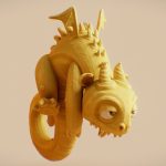sculpt january day 26 dragon 3d model