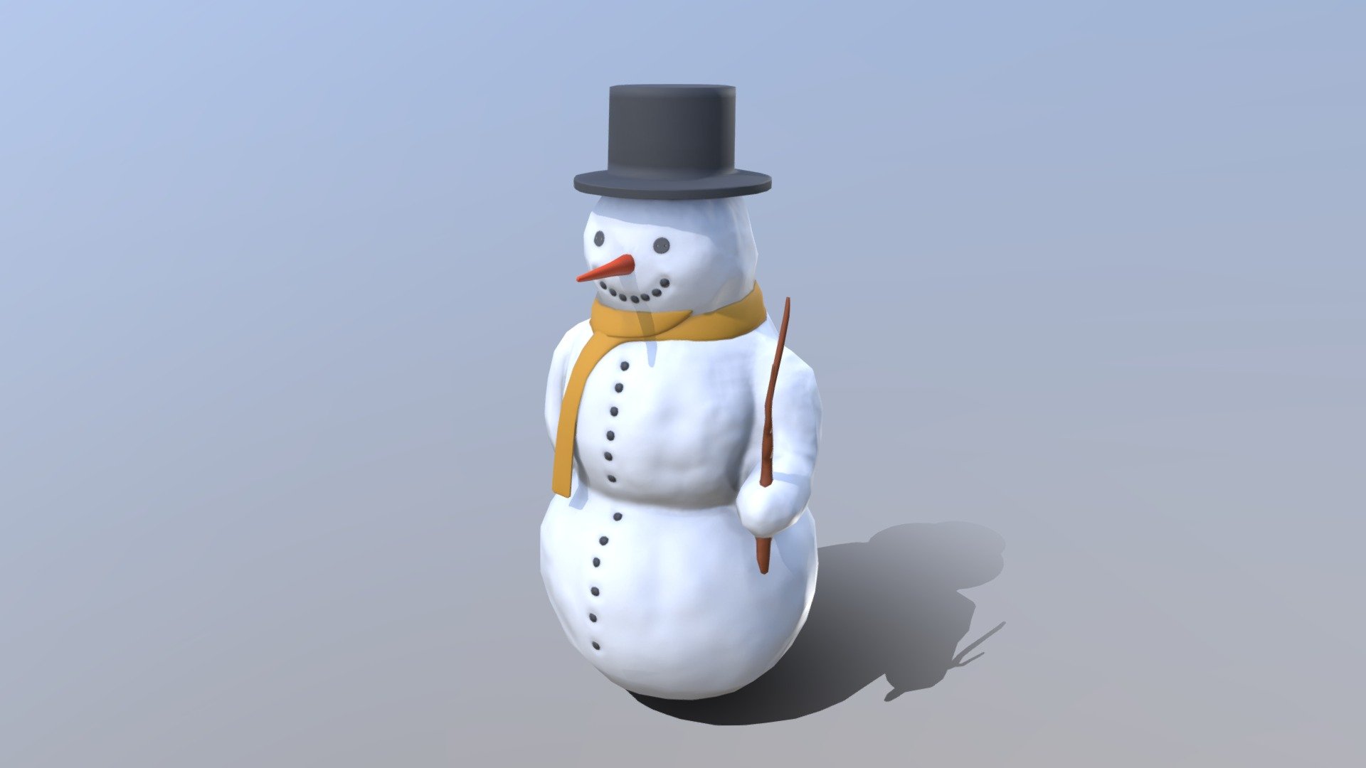 Snowman / Schneemann Low-Poly Version