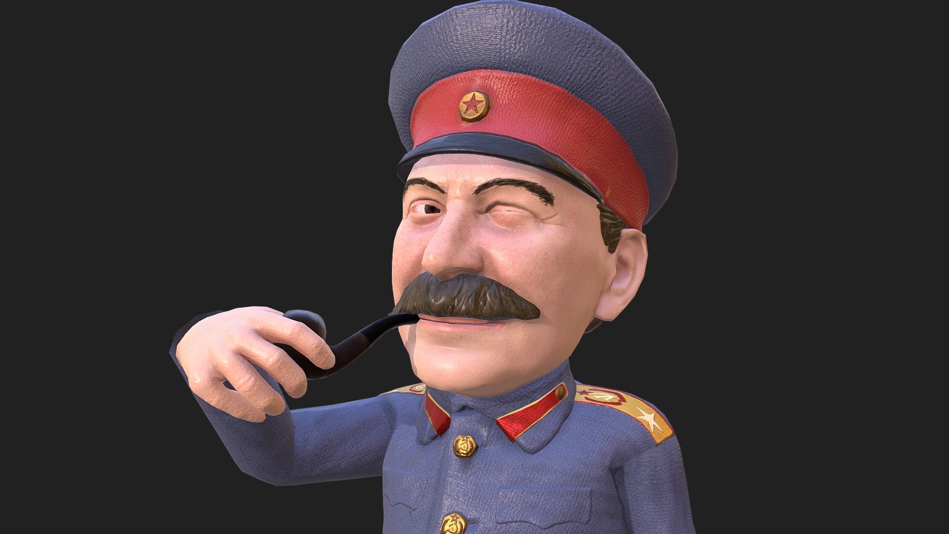 Stalin 3D caricature