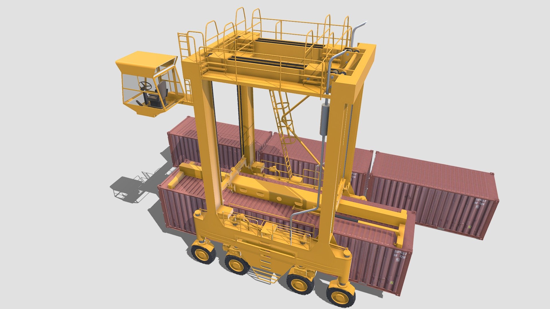 Straddle Crane+ Containers