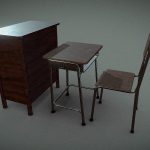 Student Desk and Teacher Desk