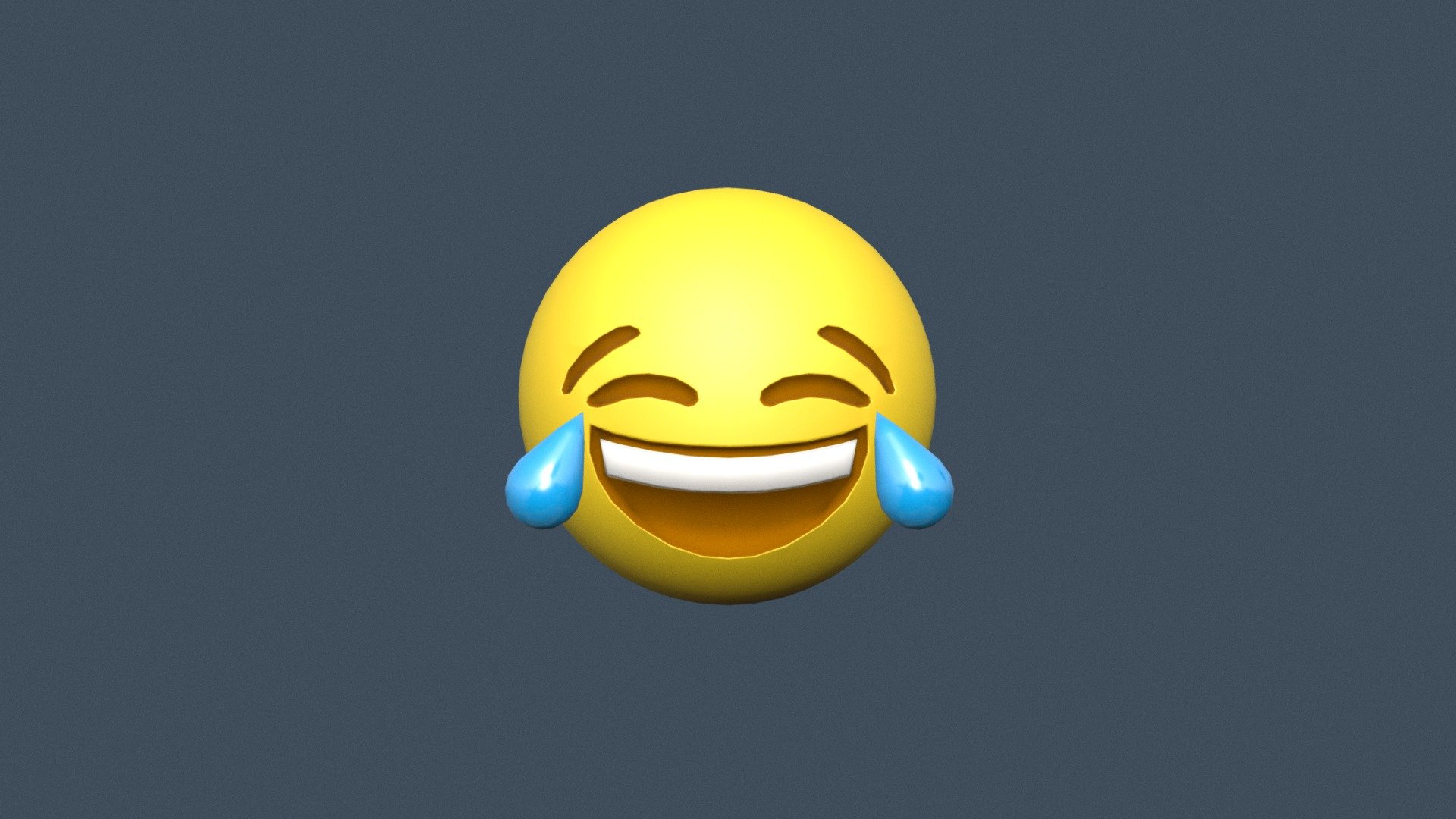 😂 Tears of Joy emoji (Low poly)
