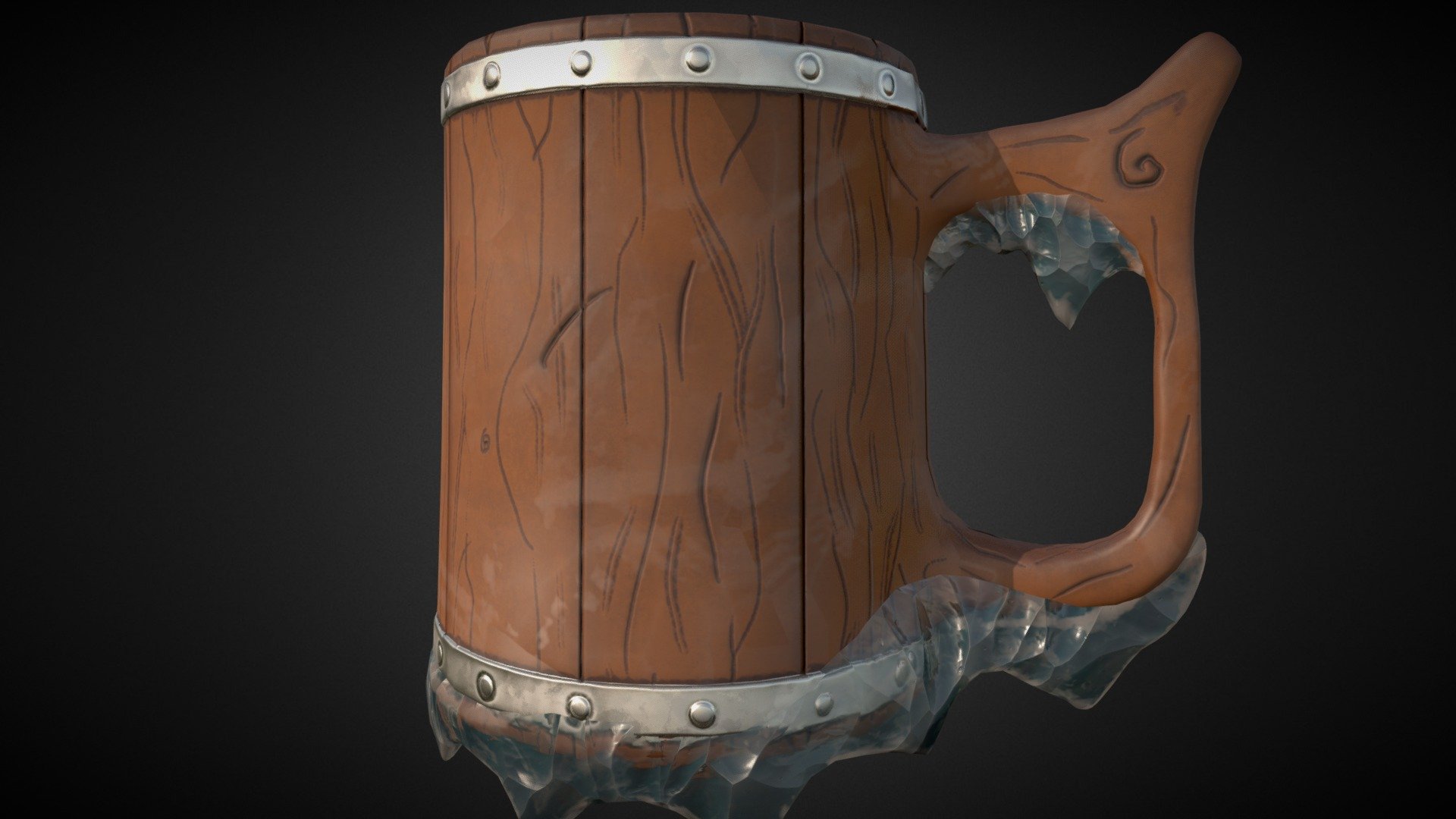 Toon Style Wooden Beer Mug