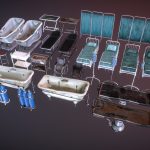 Vintage hospital props