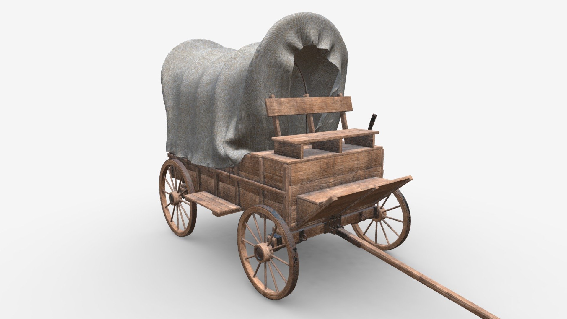 Wagon wooden covered