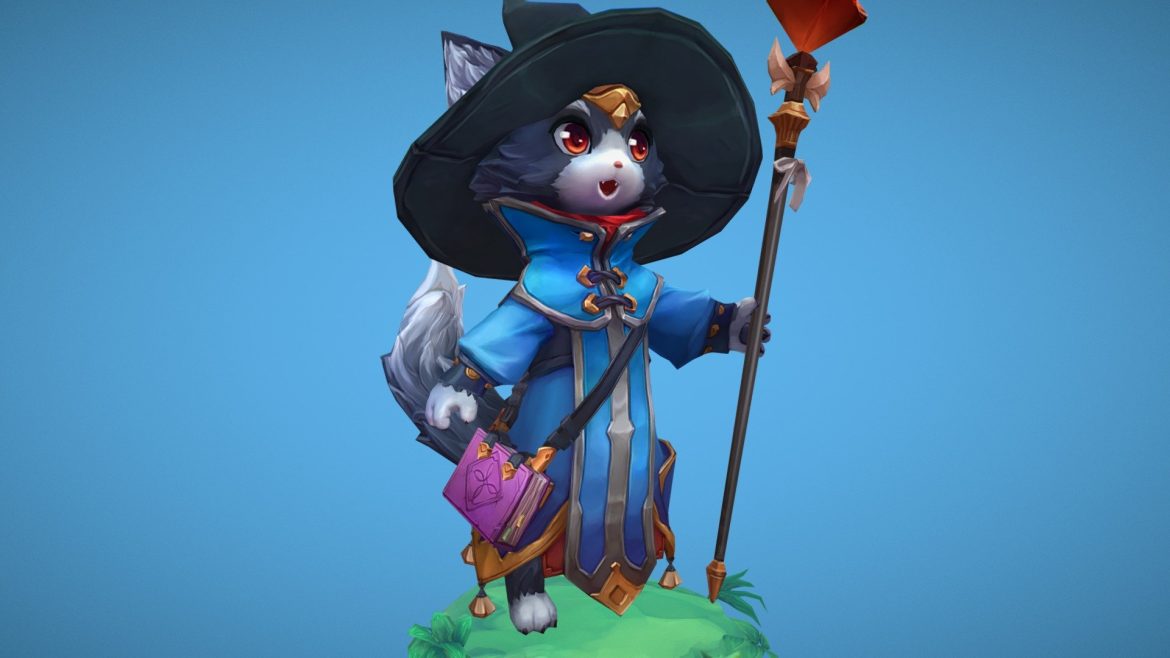 wizard cat 3d model