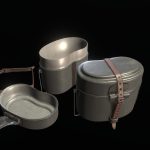 ww2 wehrmacht mess kit 3d model essgeschirr