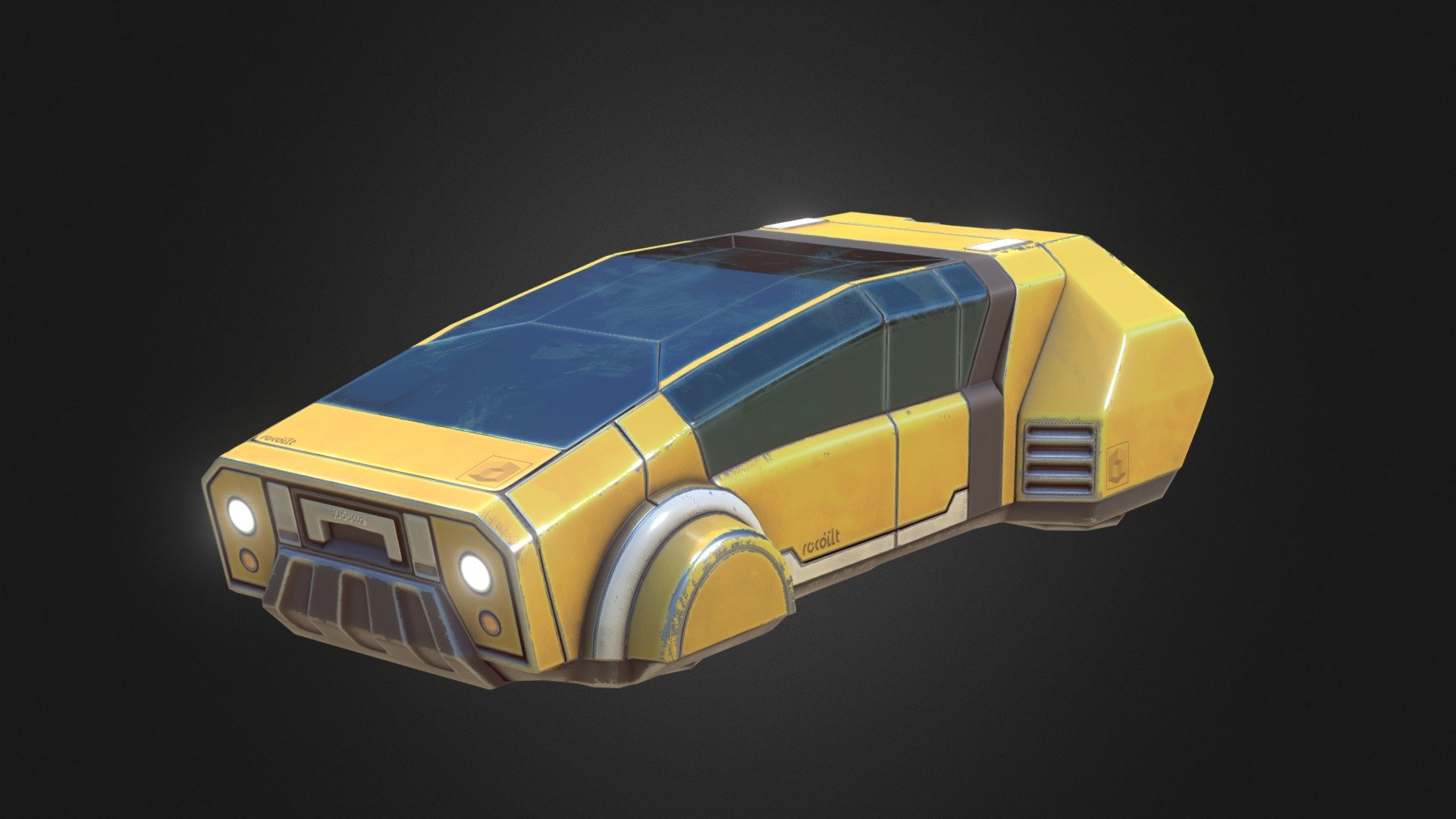 Yellow Hovercar