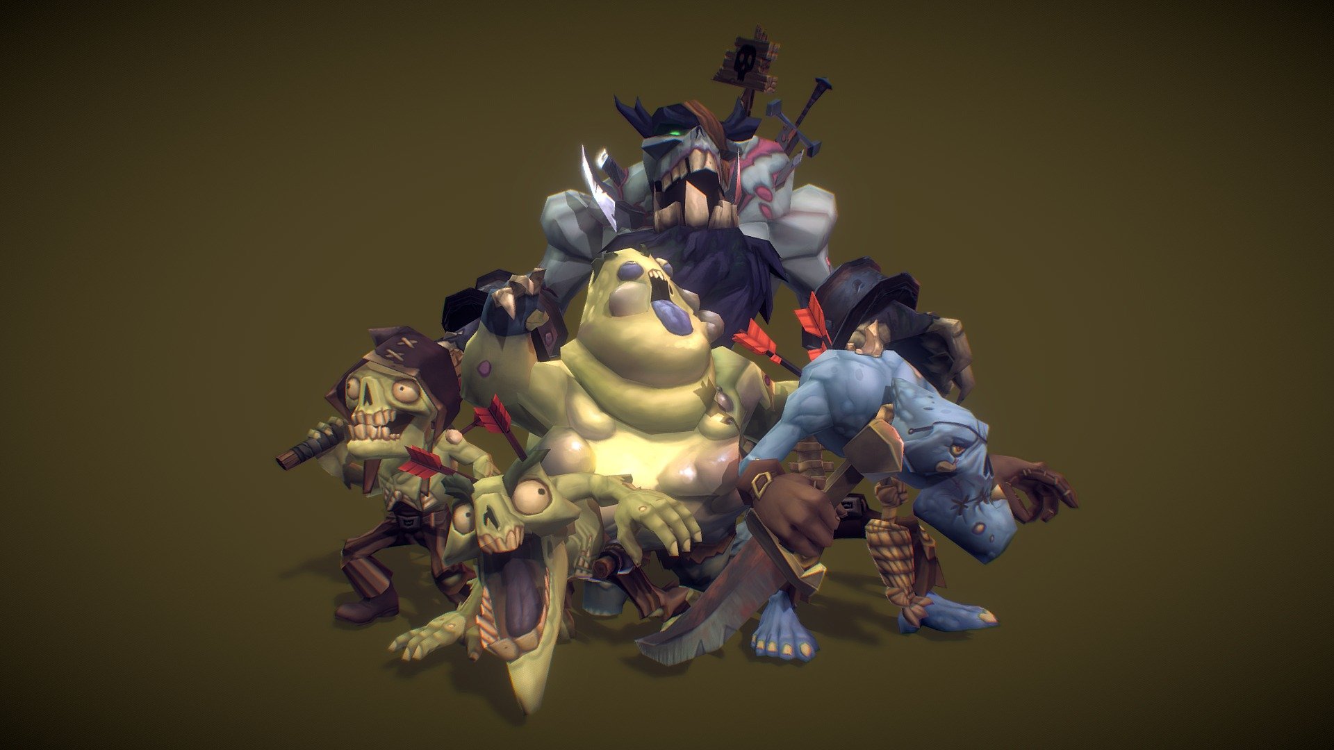 Zombie Crew Bundle – Hand Painted Series