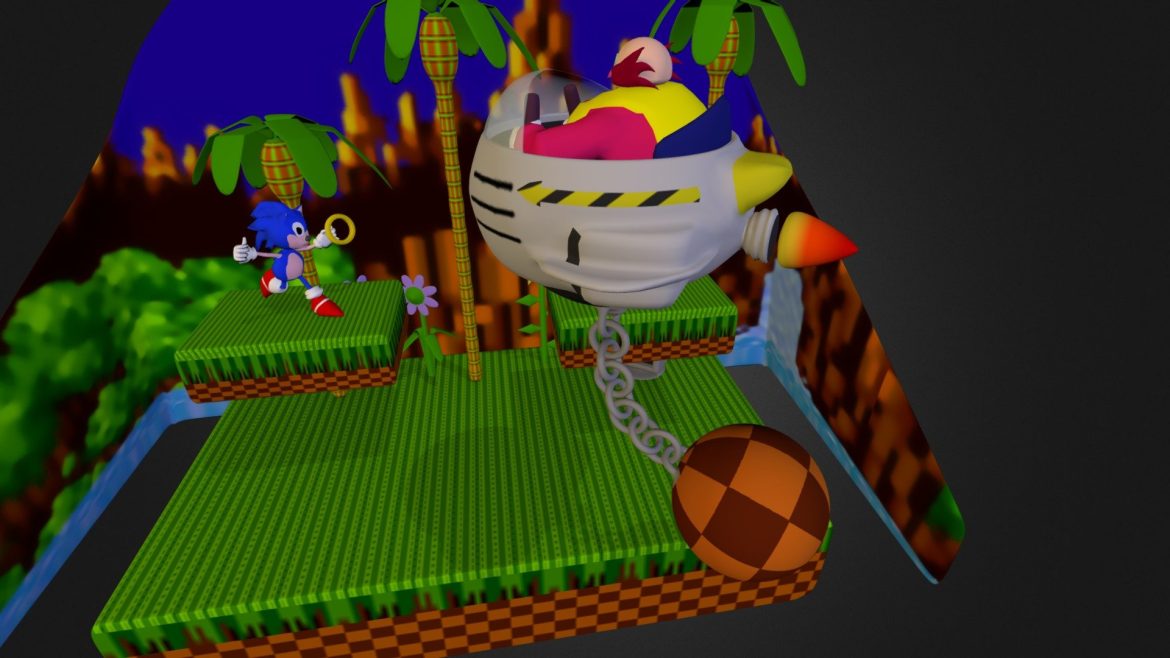 1990 platformer cubey final entry 3d model