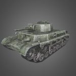Turan I Tank 3d Model - High-detail 40 M Turan I Tank 3D model for game development