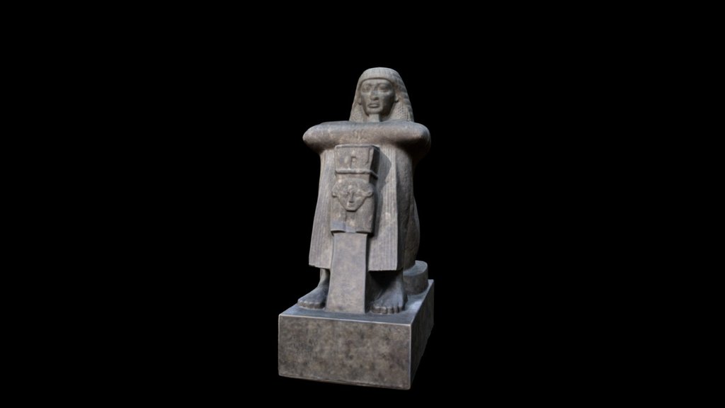 a statue of roy high priest of amun 3d model
