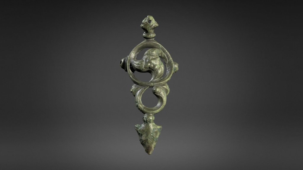 applique de joug motif de triscle central 3d model