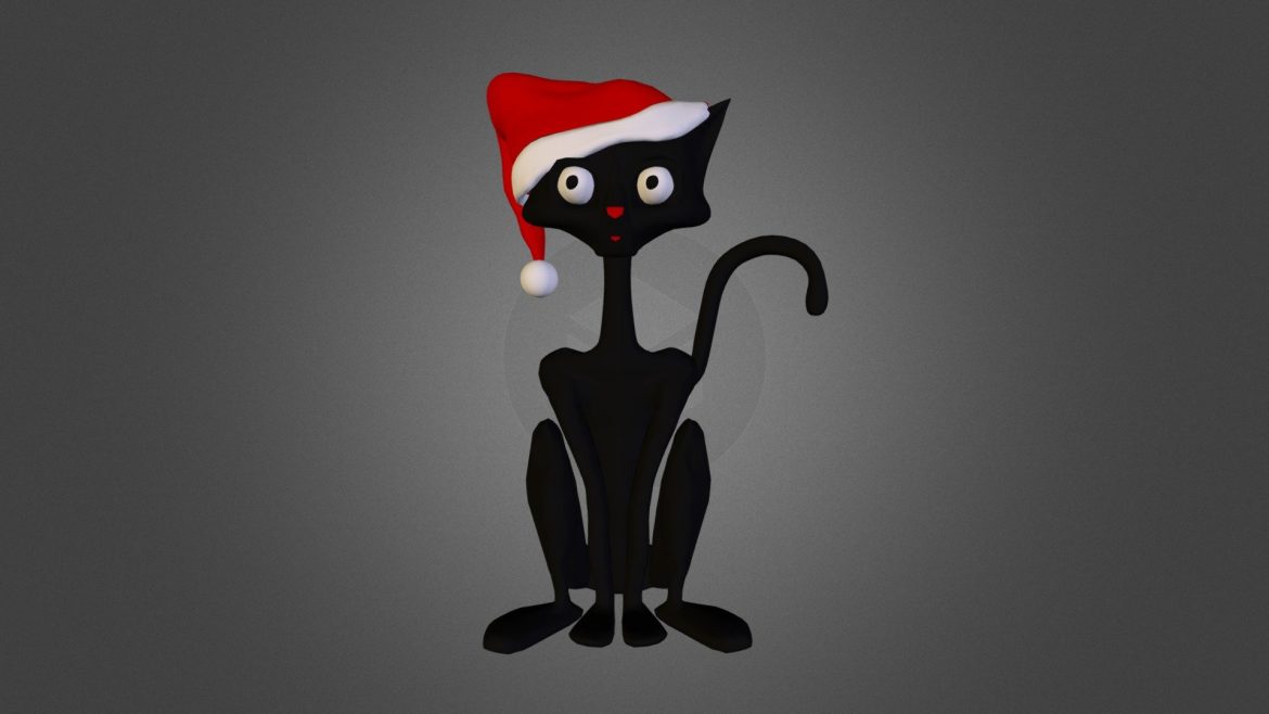 christmas cat 3d model