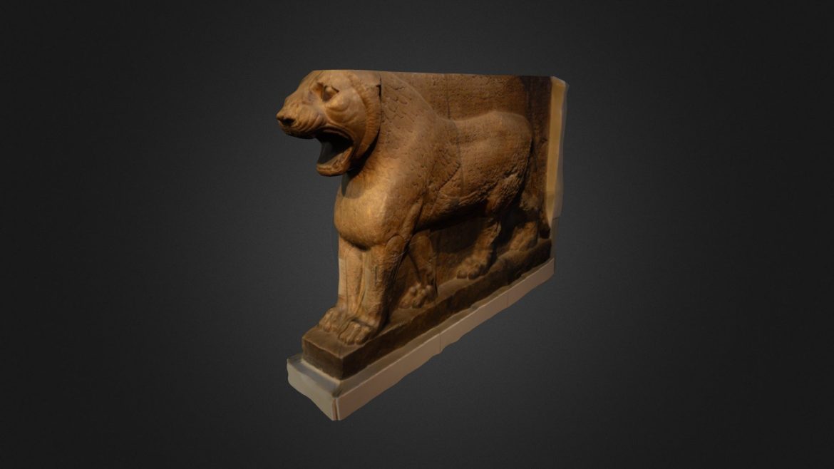 colossal statue of a lion 3d model
