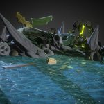 crash site of the skyfire 3d model