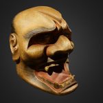Edo Dynasty Noh Theatre Mask – Shishi-guchi