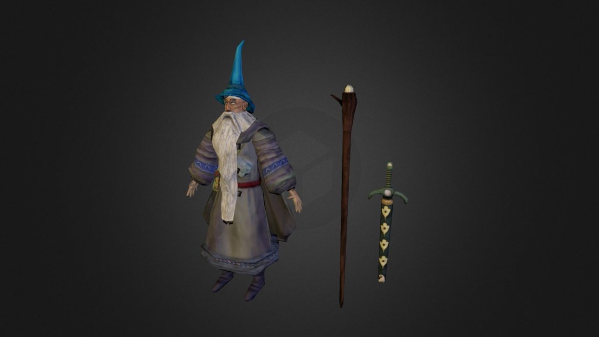 gandalf hand held games 3d model