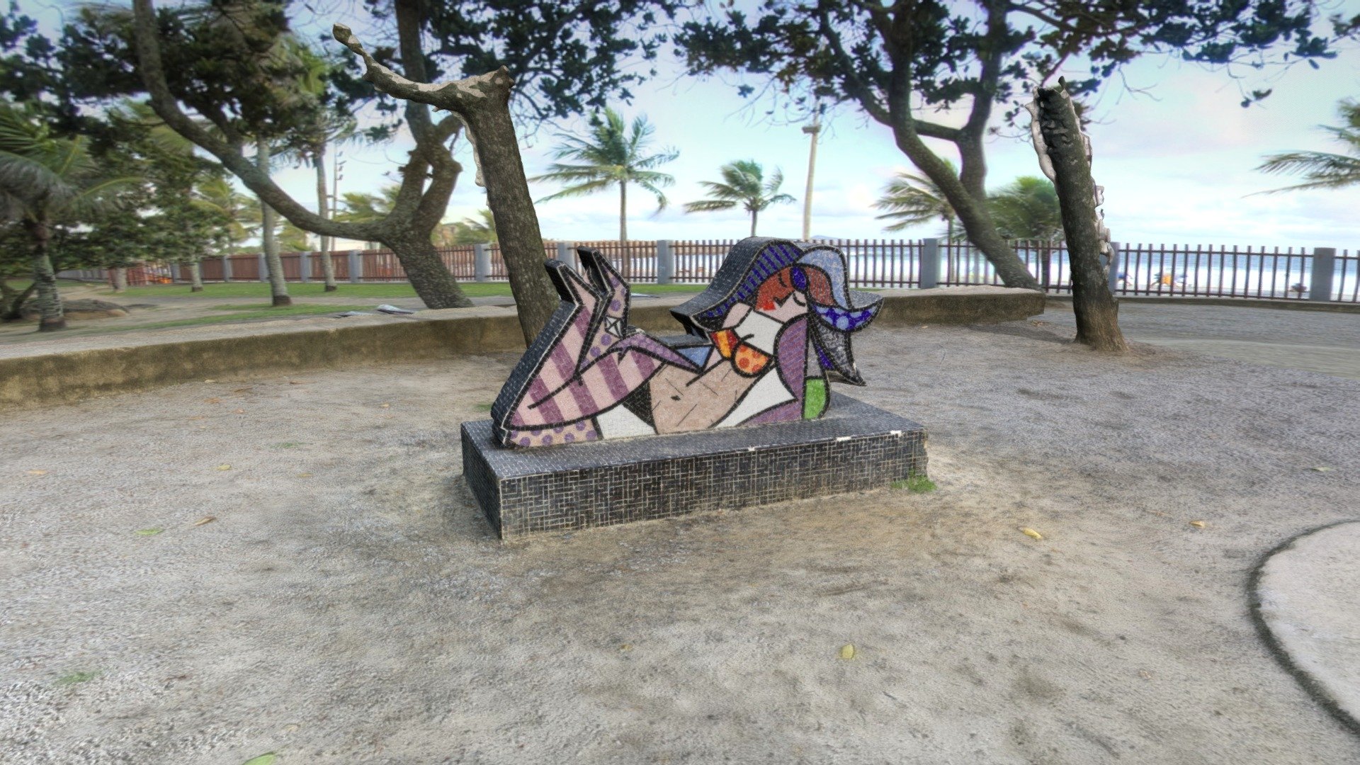 Garota De Ipanema With Romero Britto Sculpture