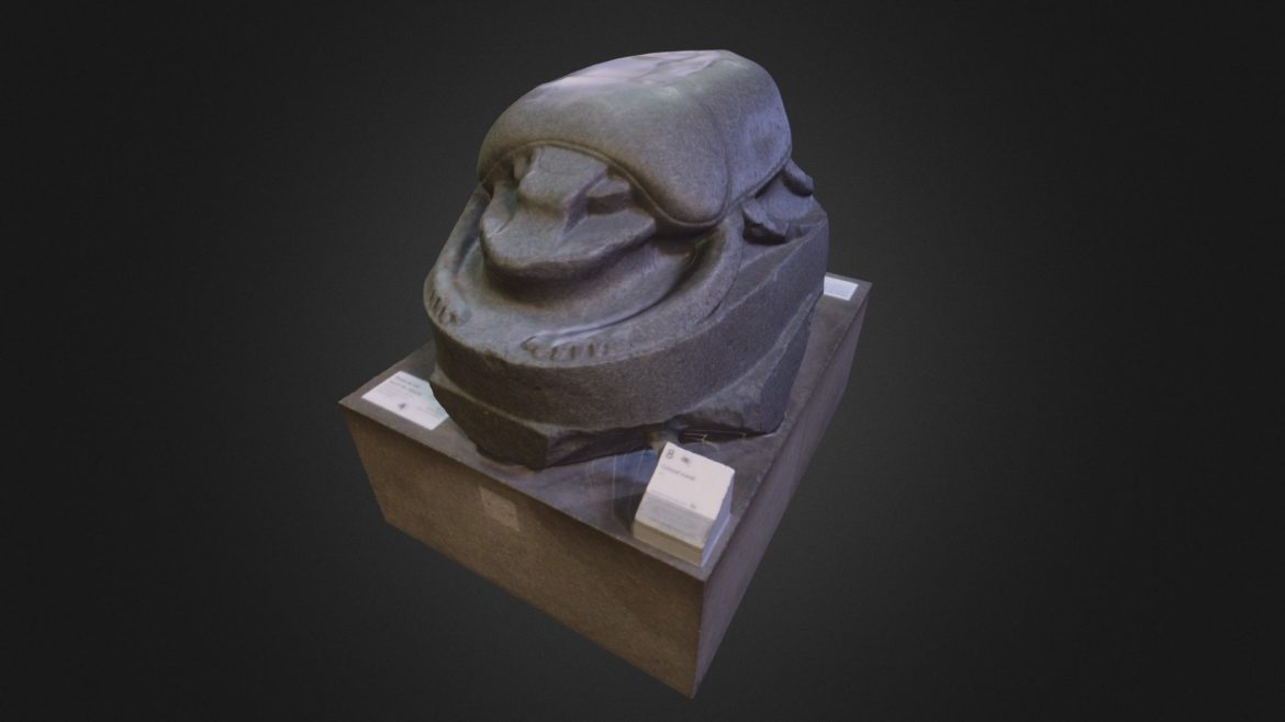 giant sculpture of a scarab beetle 3d model