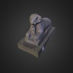 Granite statue of Amun in the form of a ram