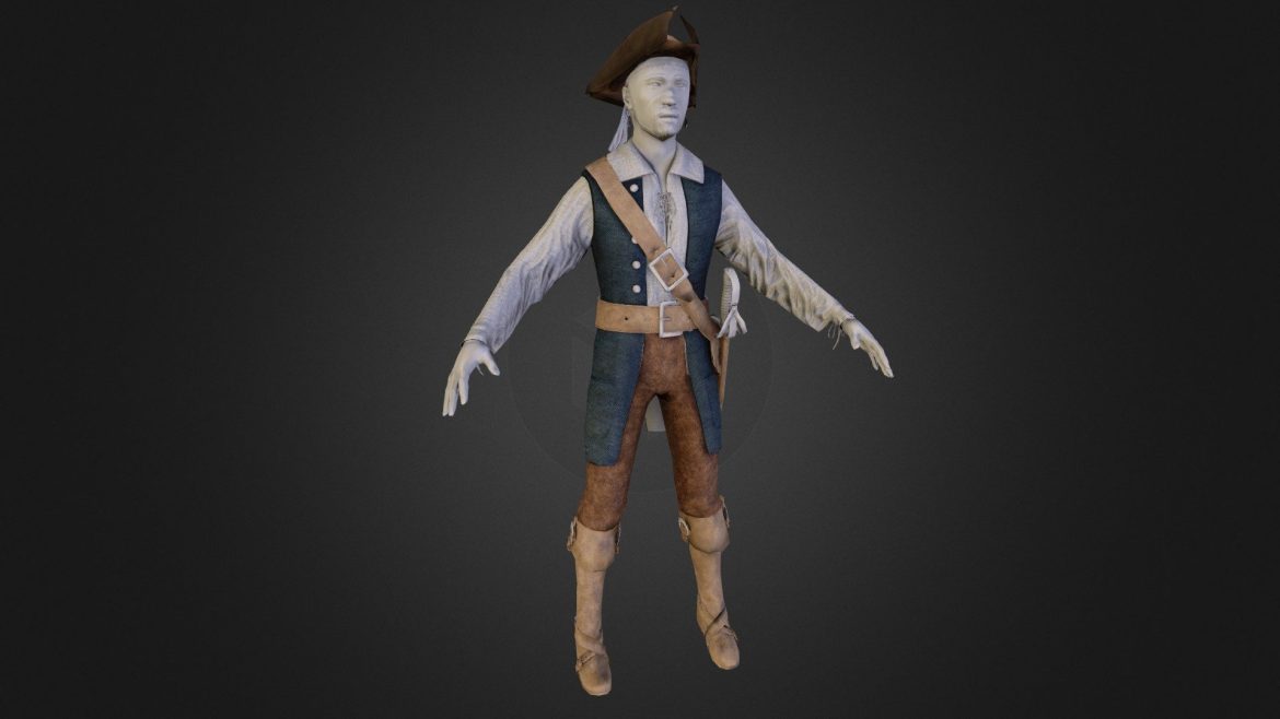 just regular pirat dude 3d model