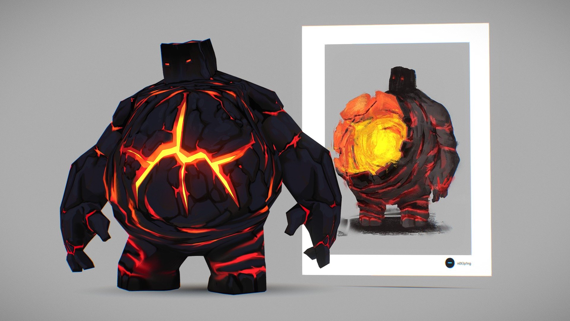 LAVA character in Blender
