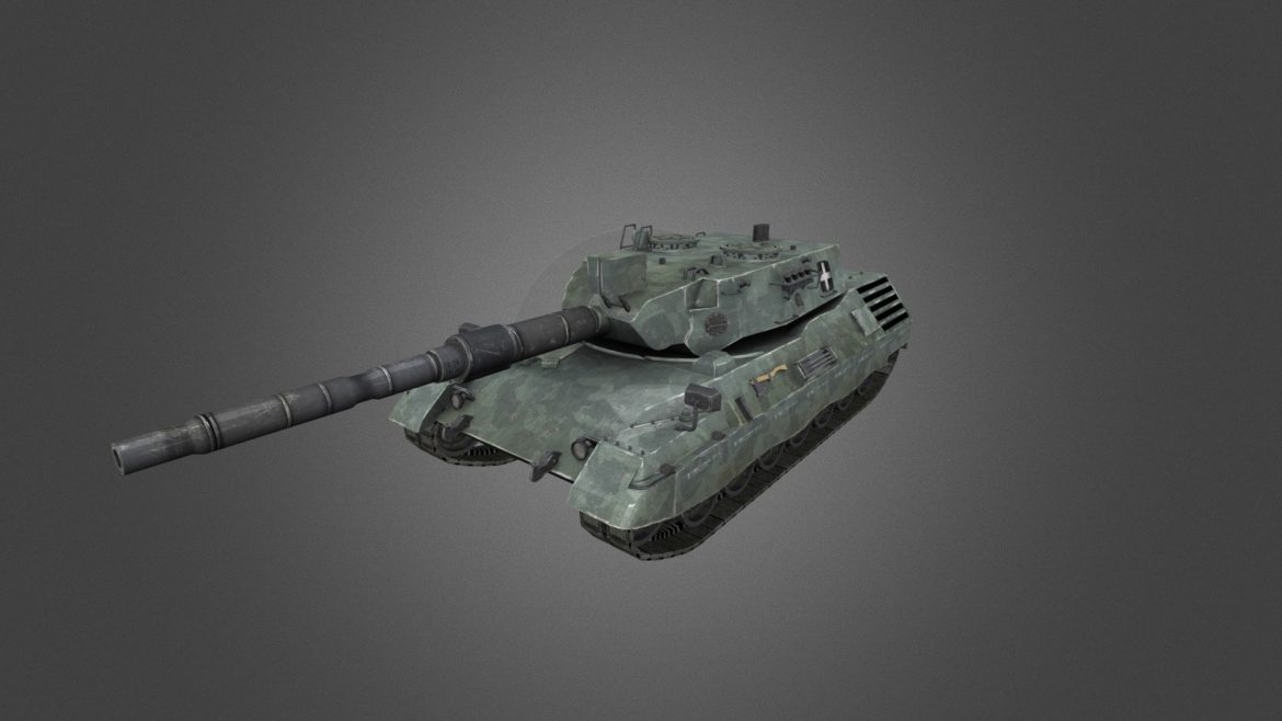 leopard german main battle tank 3d model