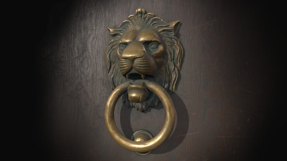 lion knocker 3d model
