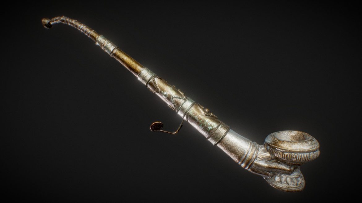 metal smoking pipe 3d model