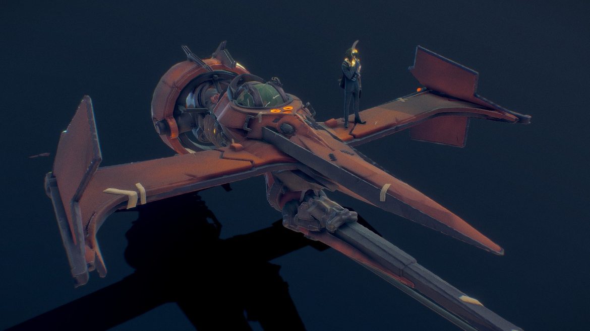 neon slums x cowboy bebop swordfish mk iii 3d model