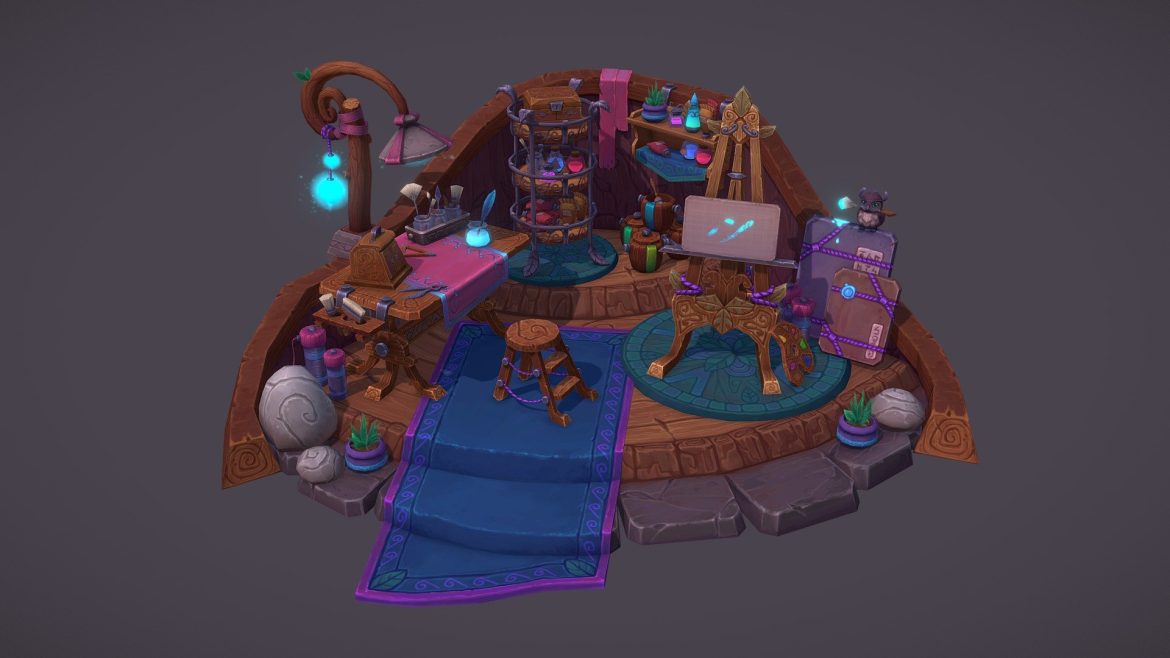 night elf art room 3d model