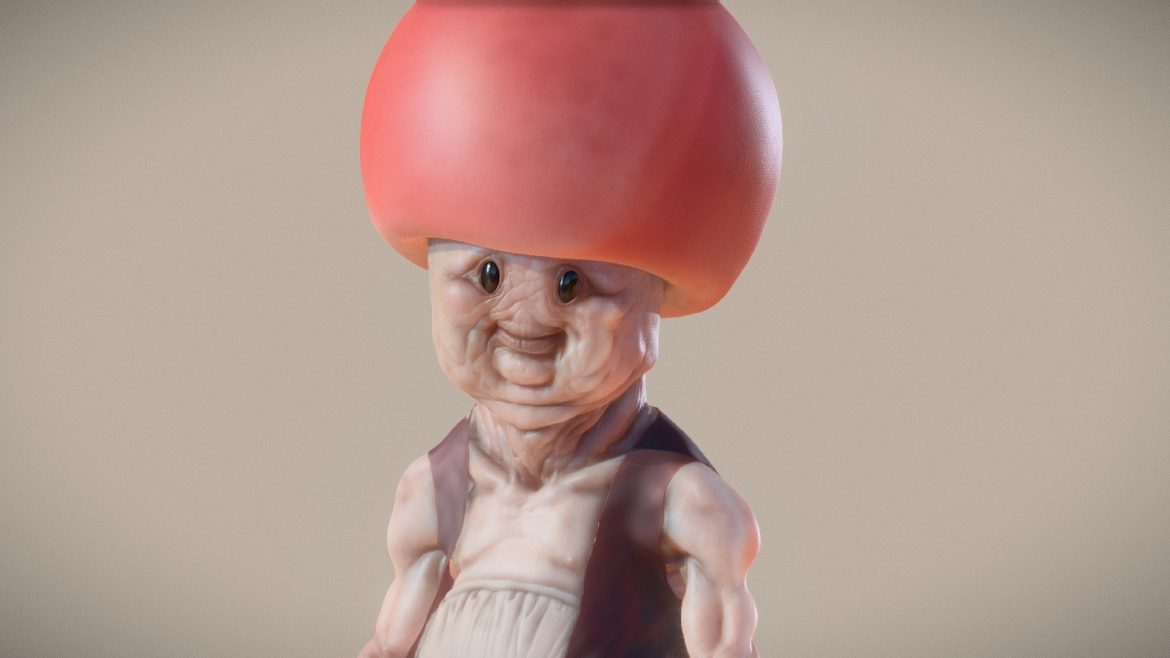 Old Toad 3d Model - Photorealistic Old Toad 3d model with detailed textures