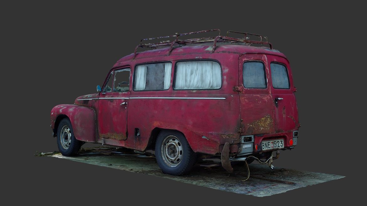 old wagon raw scan 3d model