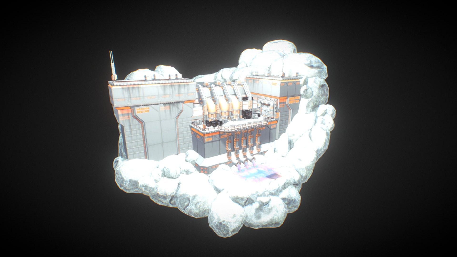 Orange Sector Dam – Sci-fi Environment