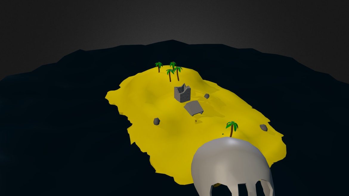 pirate island 3d model