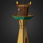 Pirate Lighthouse Cartoon