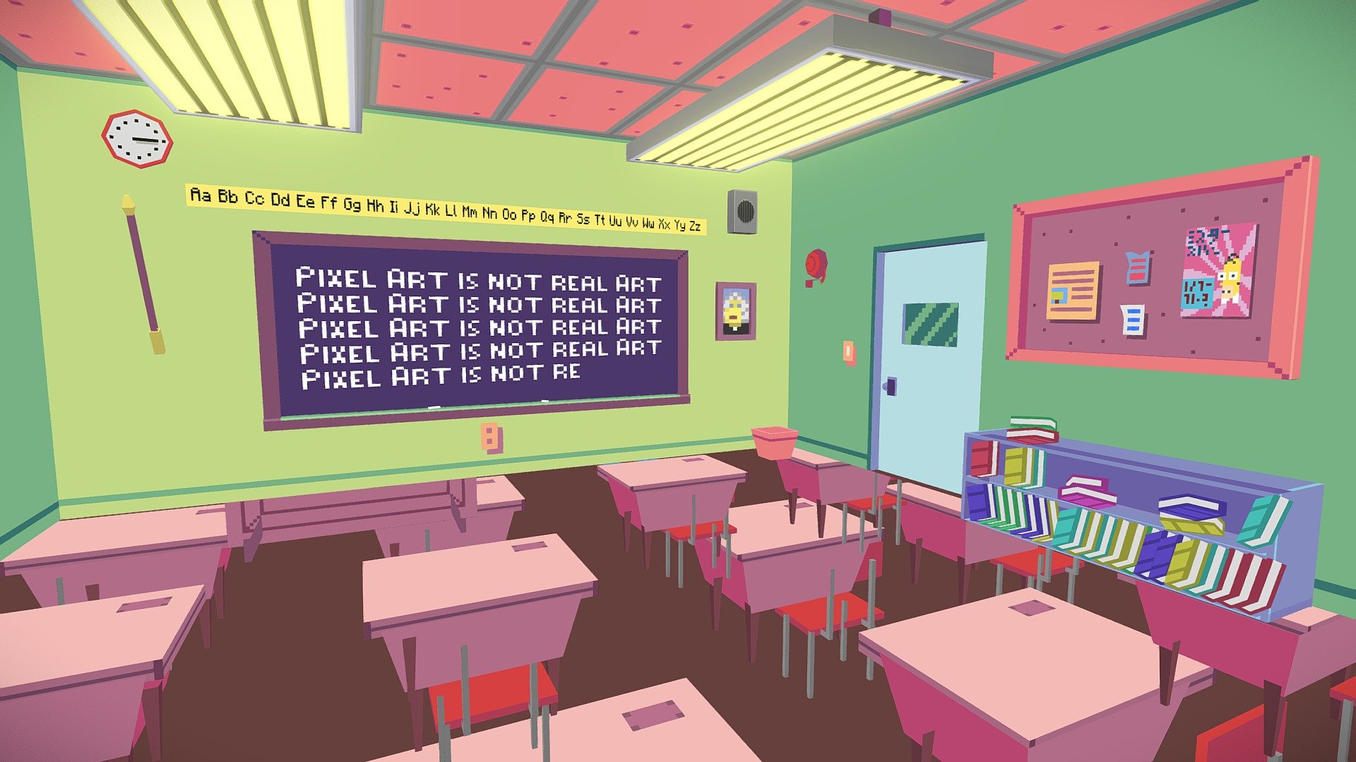 Pixel Bart Classroom