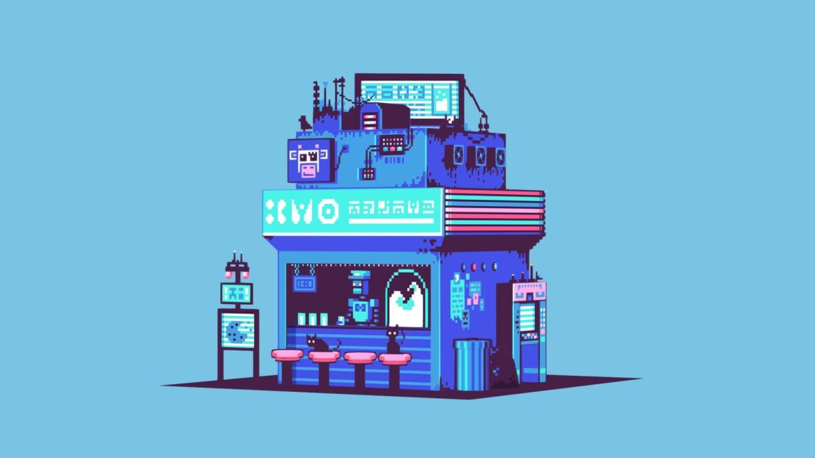 pixel storefront 3d model