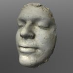 plaster face cast of scott birch 3d model