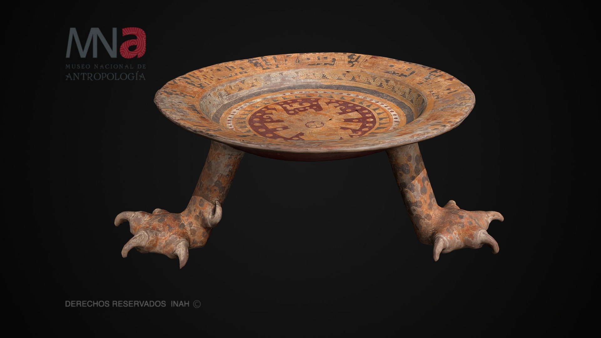 Plato ceremonial de Zaachila, Oax.