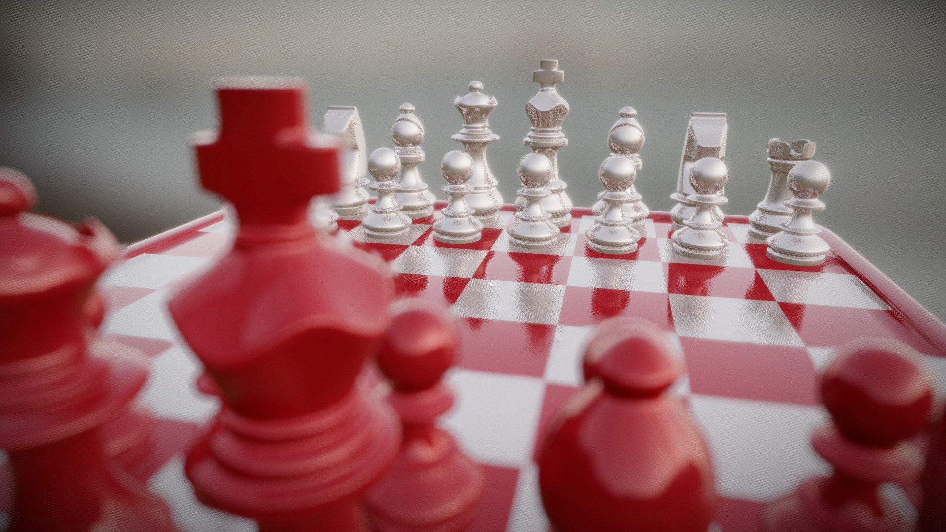 Real-time reflection demo: Chess Board by /Al